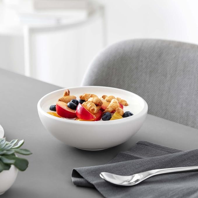 Villeroy & Boch NewMoon 12 Piece Dinnerware Set, White, Service for 4