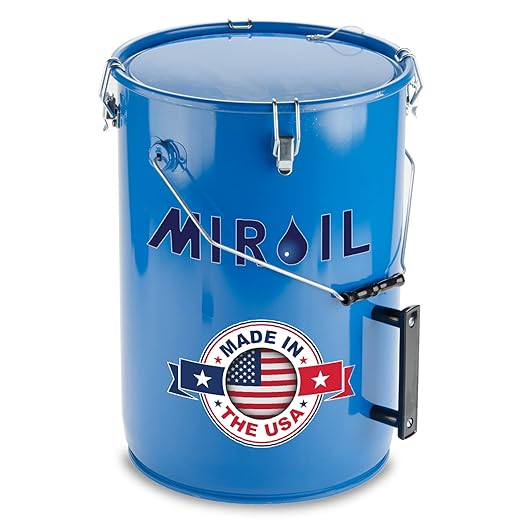 MirOil 6 Gallon Blue Oil Grease Bucket & Filter Pot