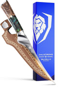 Dalstrong Valhalla 7" Fillet Knife — Flexible High-Carbon Blade (8–12° Edge), Unique Wood Resin Handle - For Filleting Fish, Deboning Proteins, Trimming Silverskin — Leather Sheath, Customer Support