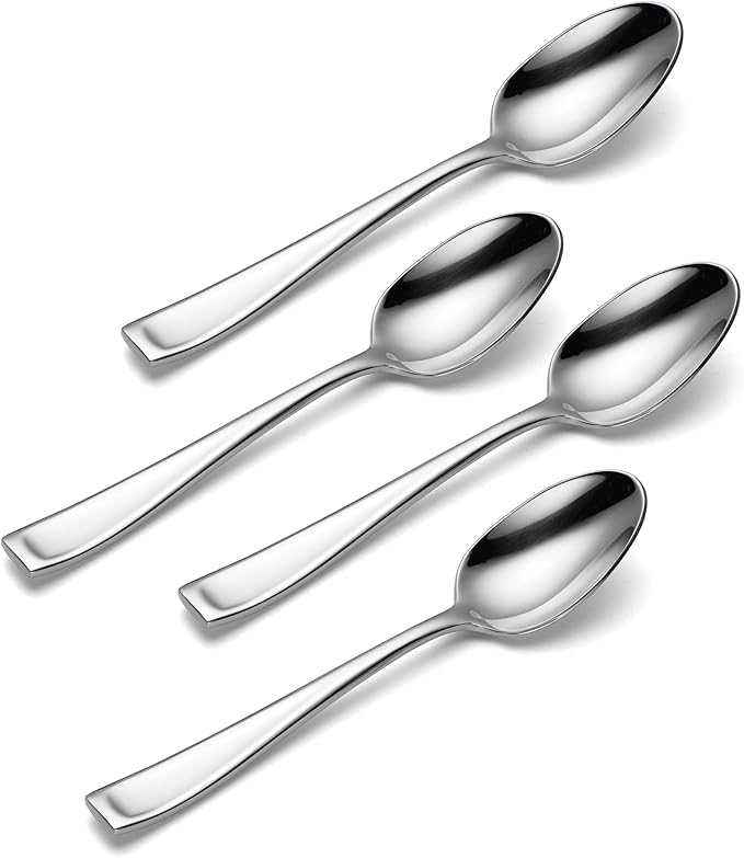 Oneida Moda Dinner Spoons Silverware Set for 4, Flatware