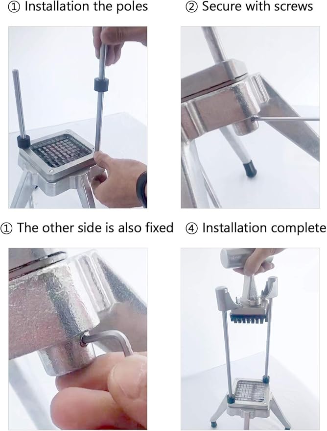 TUNTROL Commercial Vegetable Dicer, Stainless Steel Blade Quick Chopper Machine Easy for Onion Tomato Pepper Potato(1/4")