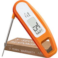 Lavatools Javelin® Ultra-Fast 3-Second Digital Instant Read Meat Thermometer for Grill and Cooking, 2.75" Probe, Compact Foldable Design, Large Display, IP65 Water Resistant, NSF Certified – Tangerine