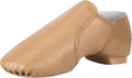 Linodes Unisex 006 PU Leather Upper Slip-on Jazz Shoe for Women and Men's Dance Shoes-Brown 4.5M