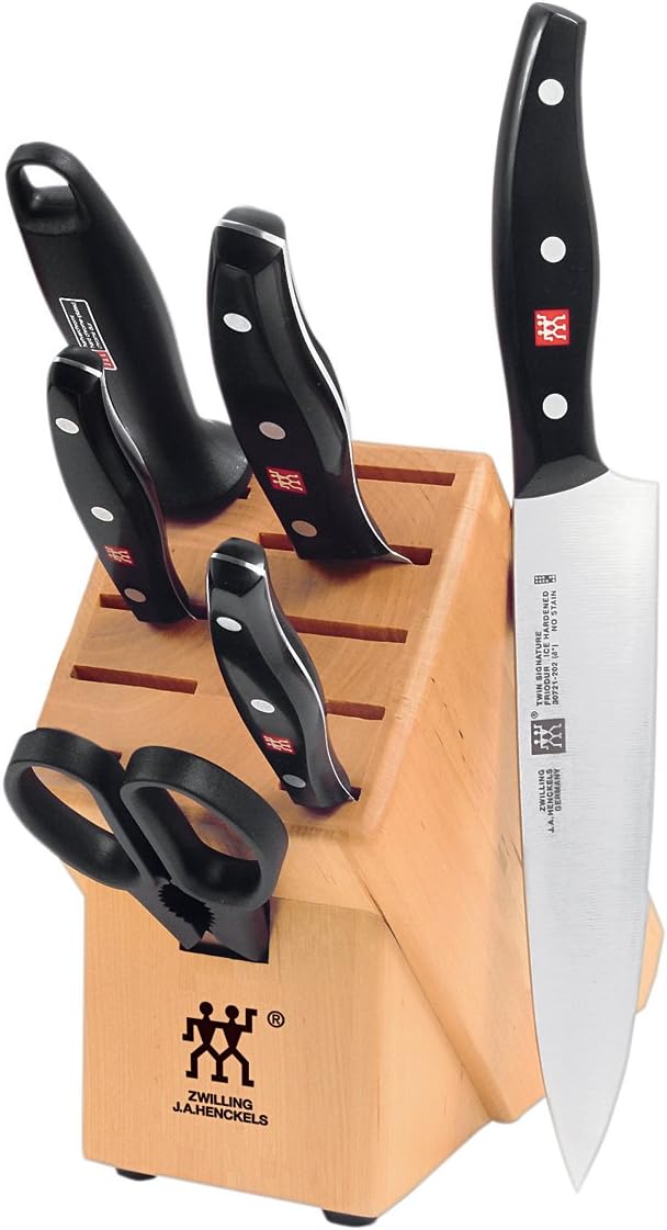 Zwilling Twin Signature 7-Pc Knife Set, Friodur Ice-Hardened Blades