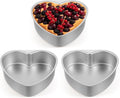 Qulkws 3 PCS 8 Inch Aluminum Heart Cake Molds, Heart Shaped Cake Pans