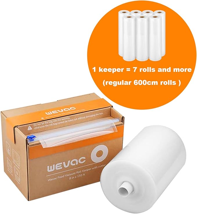 Wevac Vacuum Sealer Bags for Food, 11"x150' Roll, Fits Food Saver Machines