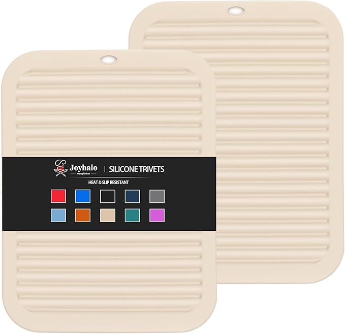Joyhalo 2 Pack Square Trivets for Hot Dishes