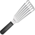 HUMBEE 6 Inches Fish Turner, Slotted Fish Spatula Dishwasher Safe NSF (Left Hand), Shovel Black