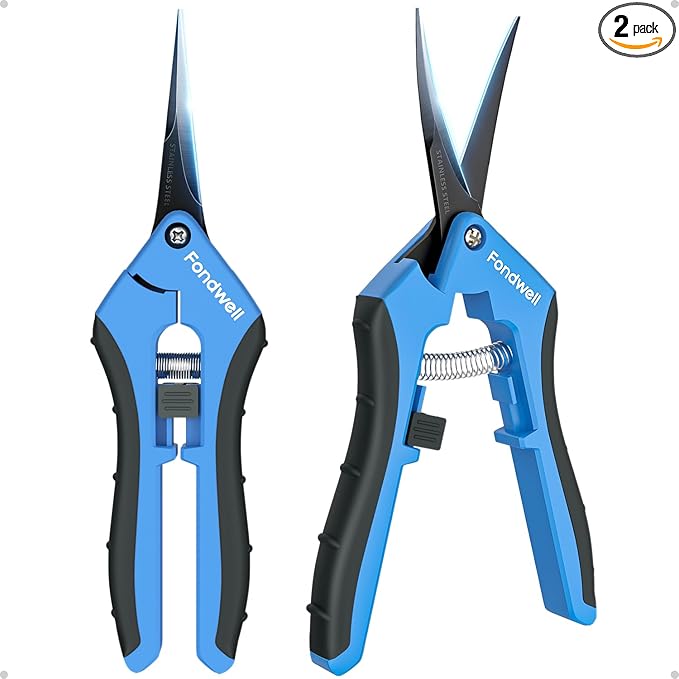 Fondwell 6.5" Small Pruning Shears Garden Snips Precision Trimming Scissors