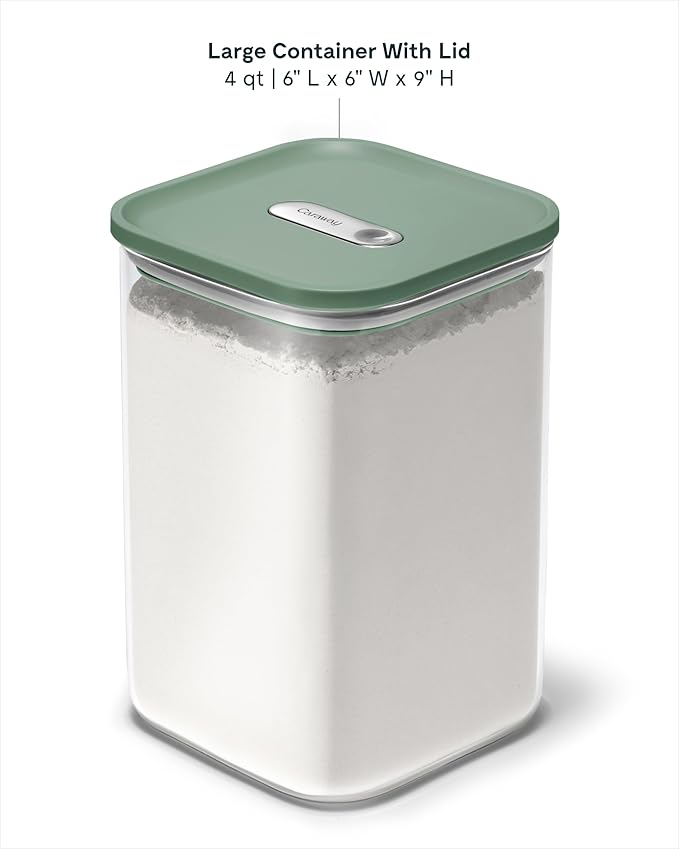 Caraway 4 qt Glass Airtight Food Storage Container with Lid