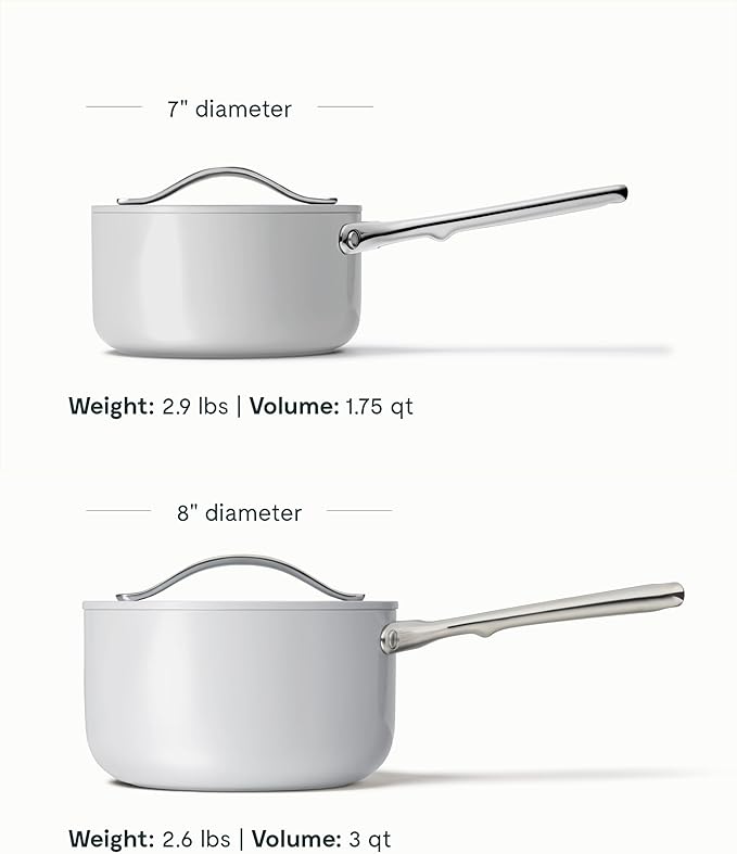 Caraway Non-Stick 1.75 qt Ceramic Sauce Pan with Lid