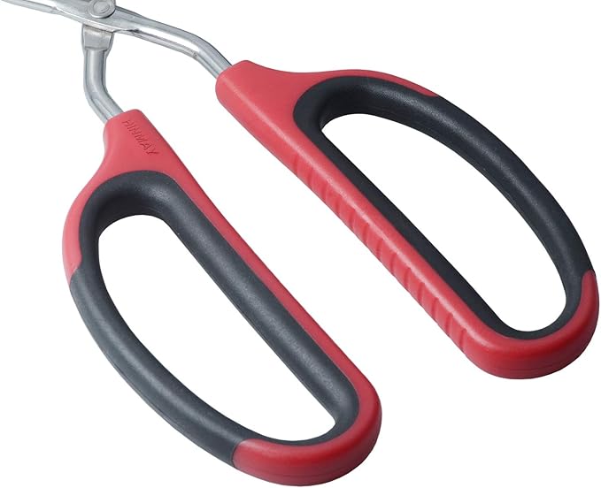HINMAY Scissor Tongs 11-Inch Heavy Duty Stainless Steel Scissor Cooking Tongs