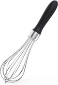 U-Taste Wire Whisk for Cooking, 18/10 Stainless Steel Balloon Wisk, S/Black