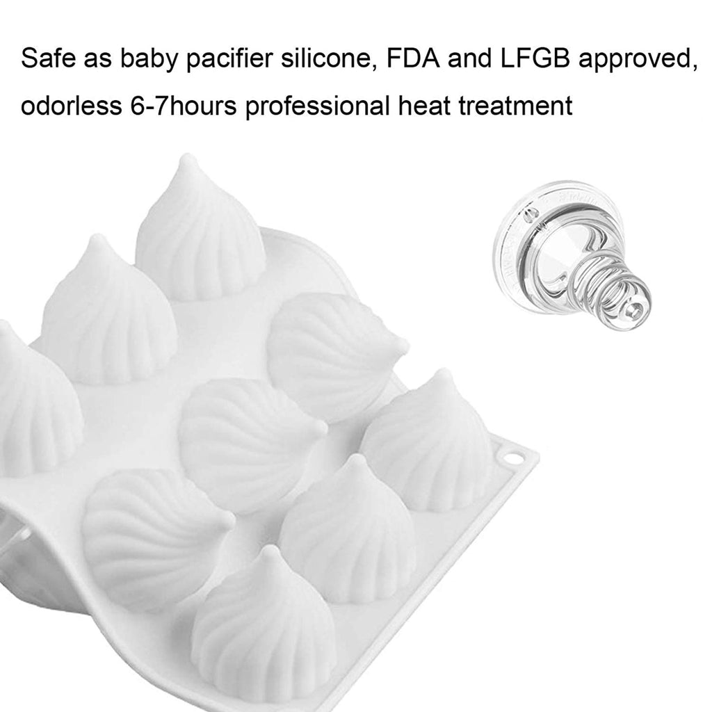 OCPO Kitchen Cone Whirlwind Onion Silicone Mousse Cake Mold, 15 Cavities