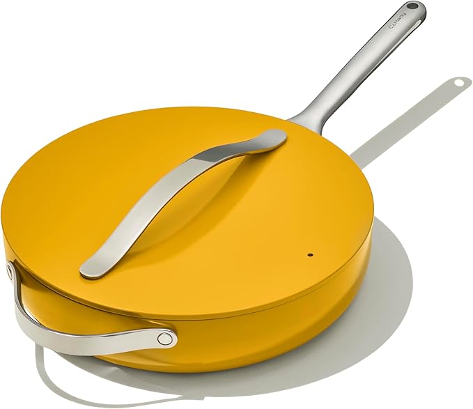 Caraway Non-Stick Ceramic Sauté Pan with Lid (4.5 qt, 12")