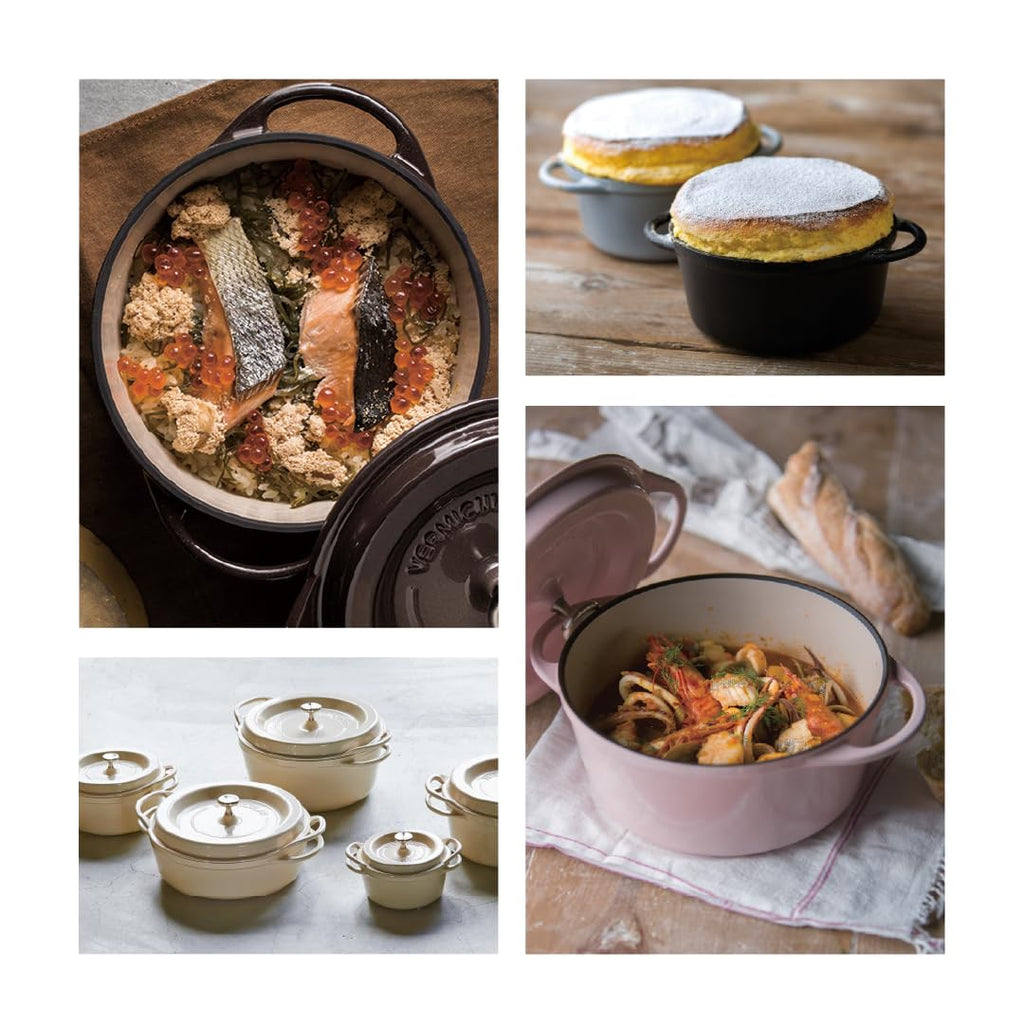 Vermicular Oven Pot 22cm (3.7qt), Enameled Cast Iron Pot - Pearl Pink