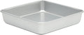 Martha Stewart Gallen 9 Inch Square Nonstick Carbon Steel Cake Pan - Silver Durable Bakeware for Cakes, Brownies & Desserts