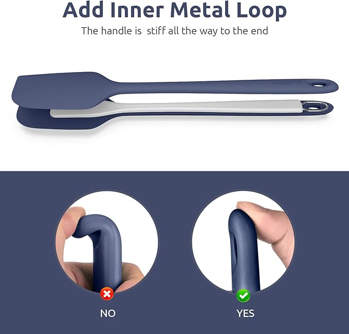 U-Taste 14in Extra Large Silicone Spatula, 600°F Heat Proof, Midnight Blue