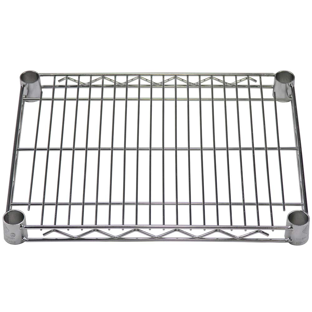 Shelving Inc. 14" d x 18" w Chrome Wire Shelving with 2 Tier Shelves, Weight Capacity 800lbs Per Shelf