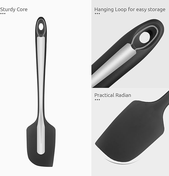 U-Taste 14in Extra Large Silicone Spatula, 480°F Heat Resistant, Black