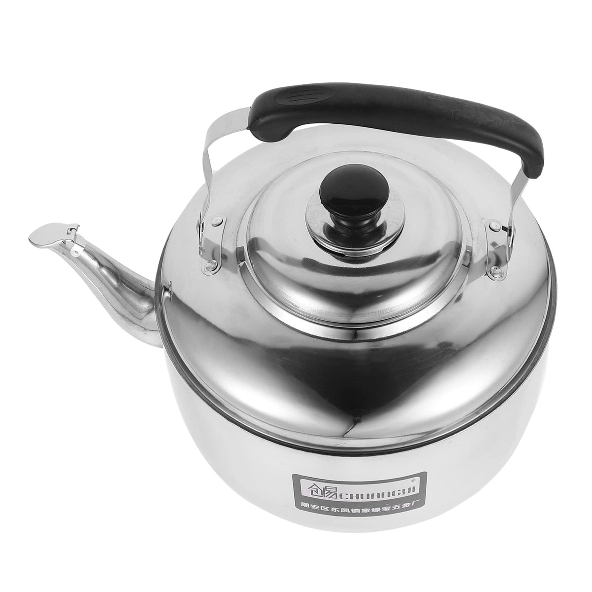 Cabilock Large Capacity Stainless Steel Sounding Kettle for Induction Cooker with Even Heat Transfer Bumpy Base and Comfortable Anti-Scald Handle 9.05X9.05X11.02In