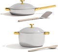 Our Place Titanium Pro Cookware Duo | 6-Piece Tri-Ply Titanium Cookware Set with Always Pan Pro & Perfect Pot Pro | Non-Toxic No-Coating Nonstick | Induction & Oven-Safe up to 750°F | Gold