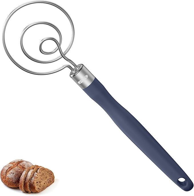 U-Taste Danish Dough Whisk 18/8 Stainless Steel Mixer Tool, Midnight Blue