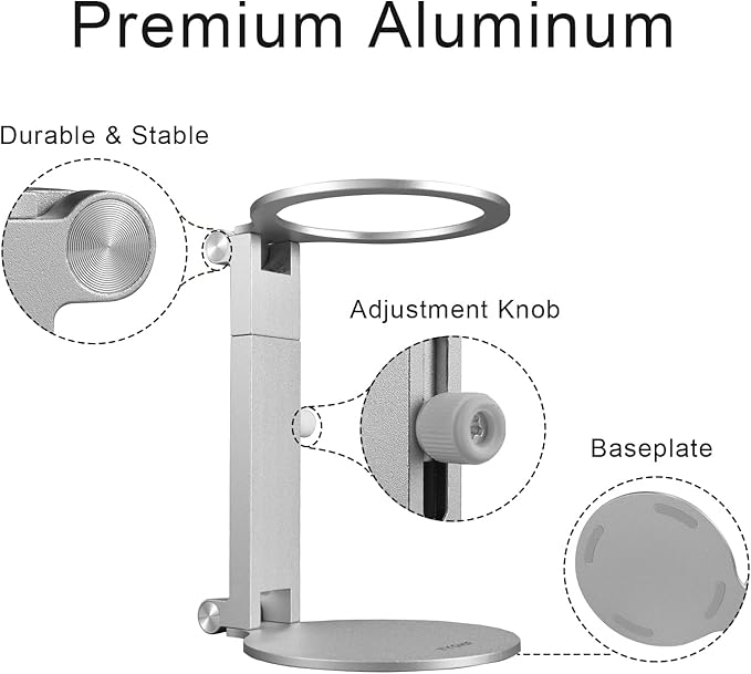 TYGHF Pour Over Coffee Maker Stand,Adjustable & Foldable Portable Electric Espresso Machine Stand,Holder for Coffee Grinder,Universal Dripper,V60 Dripper,Travel Coffee Maker,Coffee Press Sliver