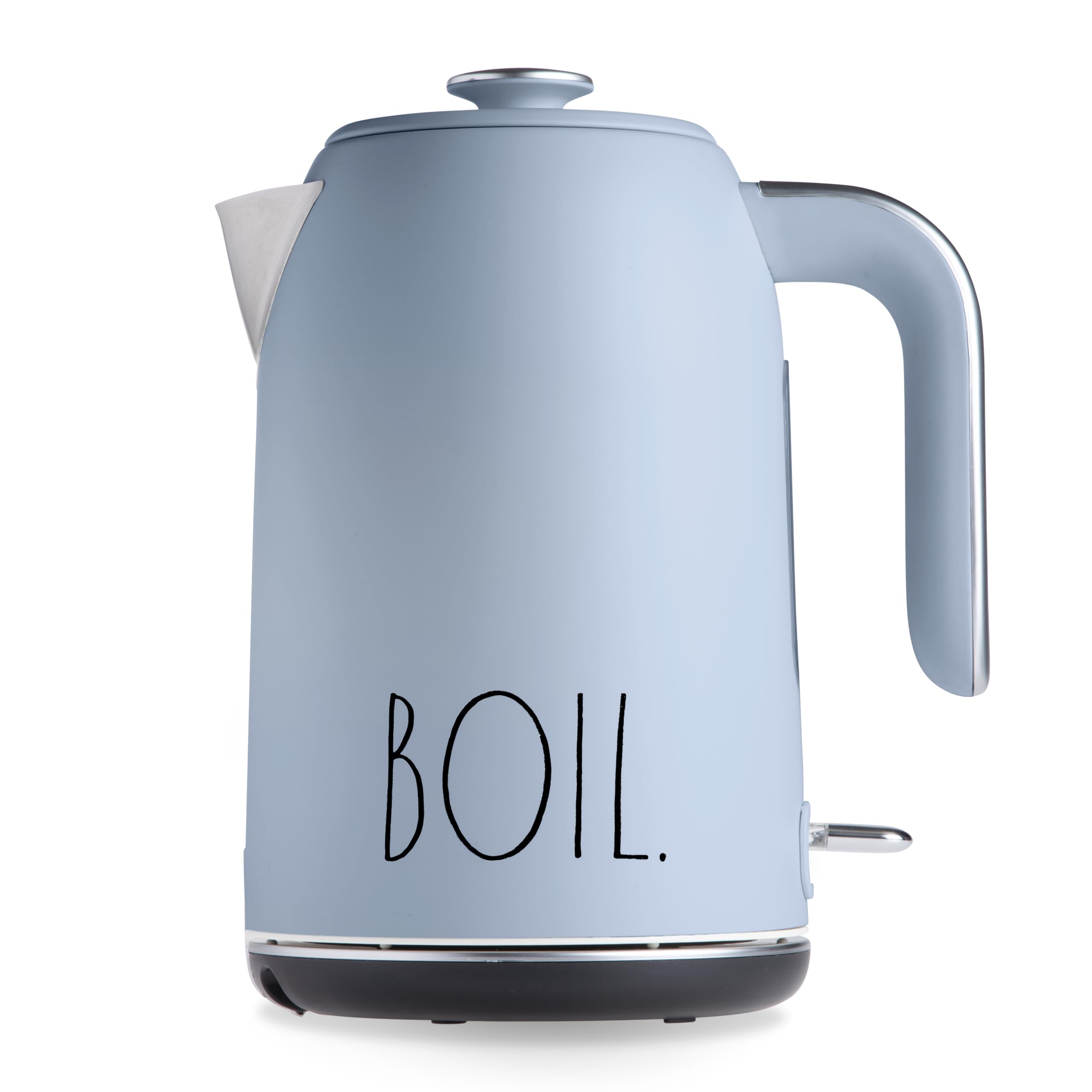 Rae Dunn Electric Hot Water Kettle - Stainless Steel Coffee Maker, Tea Kettle, Swivel Base, With Automatic Shut Off Boil-Dry Protection, Easy Pour, 1500 Watt Boiling Power, 1.7 Liters, Baby Blue