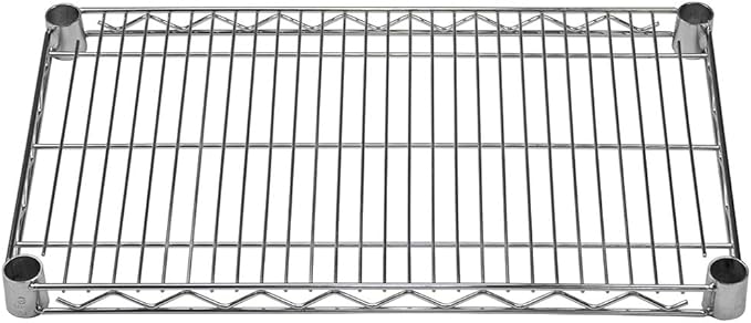 Shelving Inc. 14" d x 24" w Chrome Wire Shelving with 2 Tier Shelves