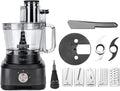 Magiccos 14-Cup French-Fry-Cutter Large Food-Processors - Large Feed Chute, Grey Color, Cheese Shredding, Meat Chopping, Shredding and Slicing, Mixing and Doughing, for Home Use