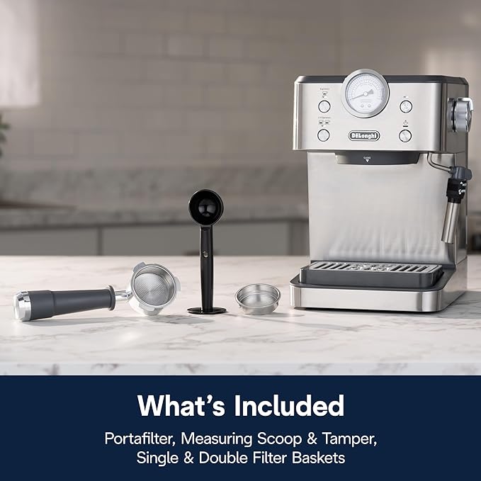 De'Longhi Classic Signature Espresso Machine, Adjustable Milk Frother