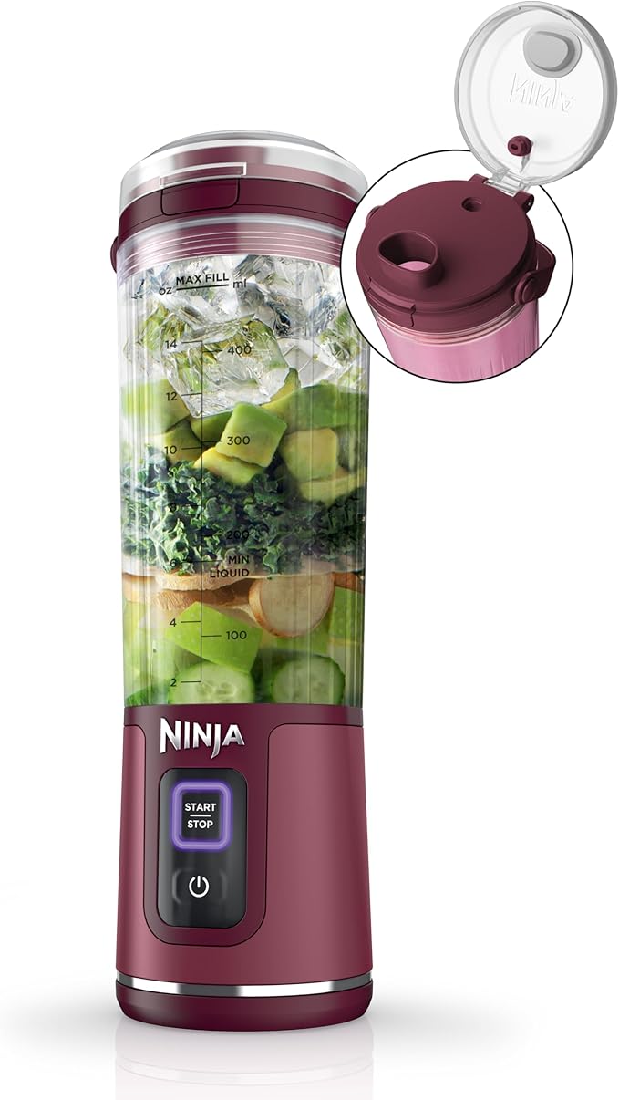 Ninja Blast Portable Blender, Cordless, 18oz Vessel, Cranberry Red, BC151CR
