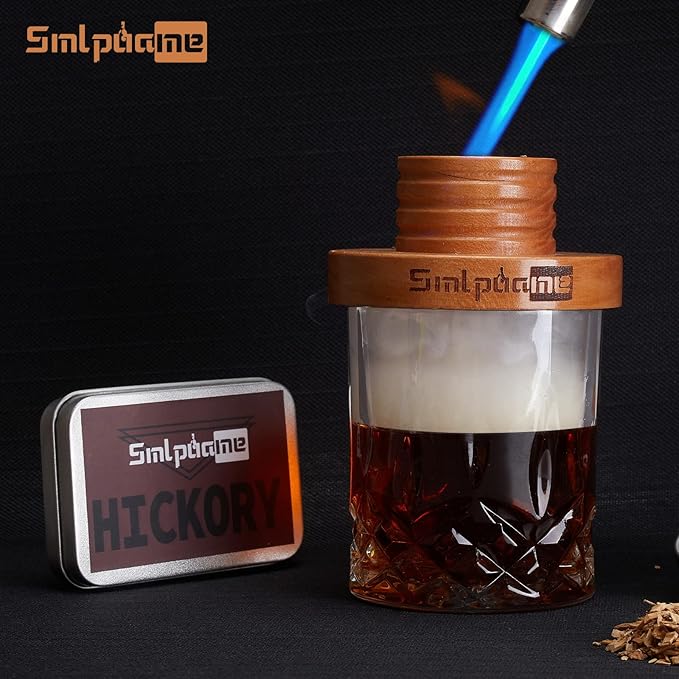 Cocktail Smoker Kit with Torch, Old Fashioned Whiskey Smoker-Without Butane
