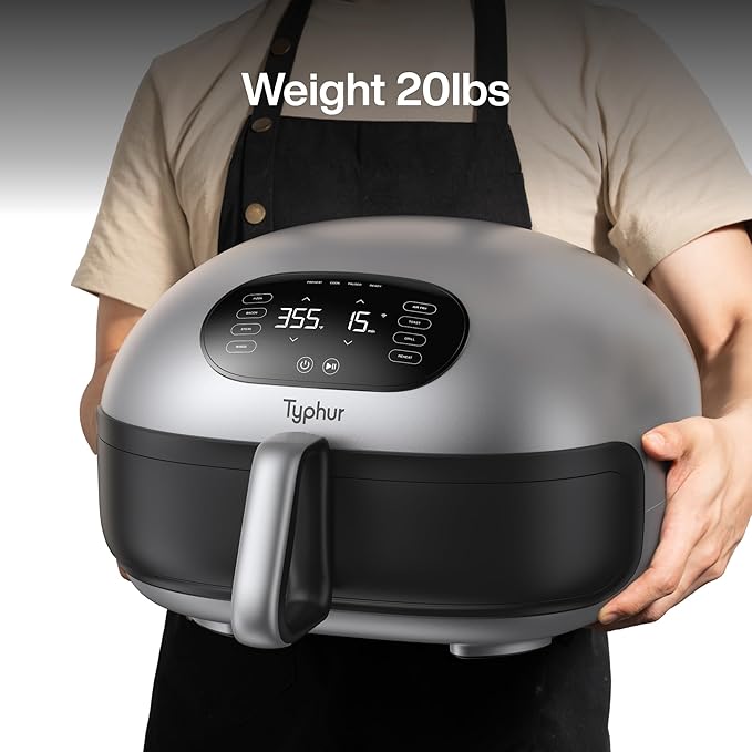 Typhur Dome 2 Large AI Smart Air Fryer, 15-in-1 Dual Heating, Self-Cleaning