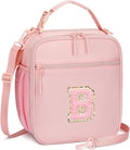 CLOUDWINGS Lunch Box Kids Large Initial Insulated Lunch Bag for Girls