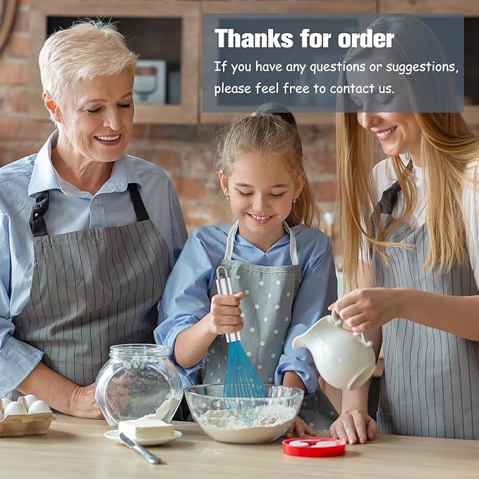 OYV Whisk,Sturdy Stainless Steel Wires Coated in Professional Silicone,3 Pack Whisks for Cooking,Mini Whisk,Colored Balloon Egg Beater for Blending,Whisking,Beating,Stirring,Cooking,Baking (Multi)