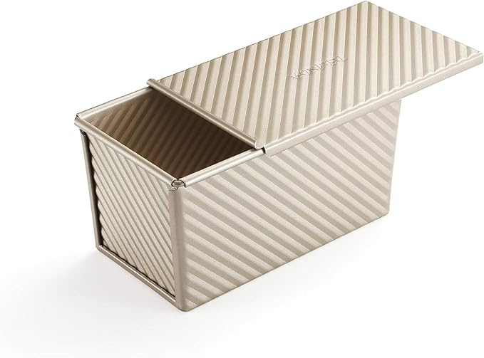 Monfish Pullman Loaf Pan w Lid 1lb, 8.5x4.75x4.5