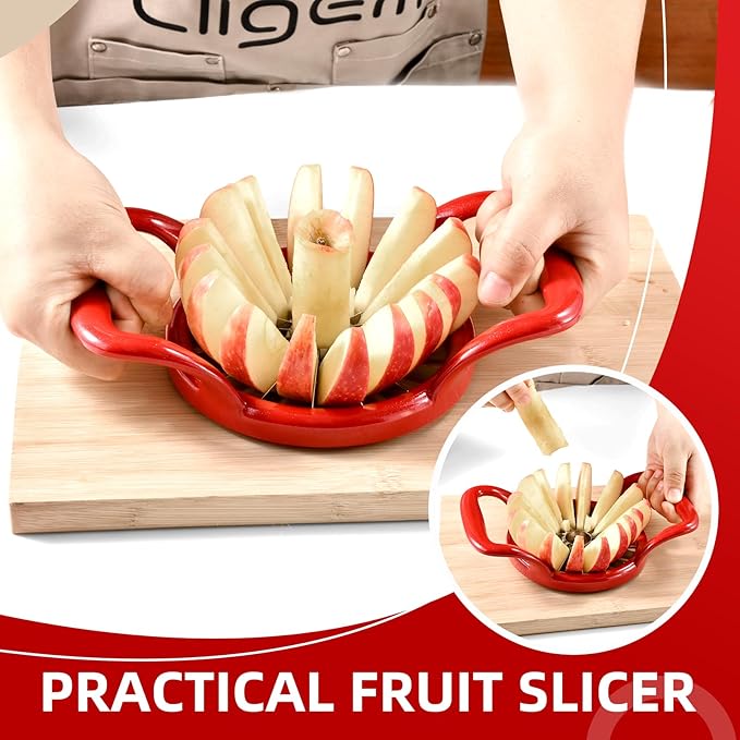 5.5 Inch Large 16-Slice Apple Corer Cutter, Sturdy Divider Wedger Sharp and Sturdy
