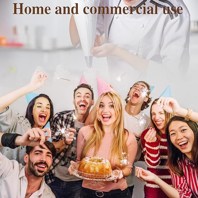18 Inch Piping Bags, 400pcs Disposable Decorating Pastry Bags, Large Thickened Plastic Anti-Burst Non-Slip Icing Bags for Cookie and Cake Decorating (18 inch)