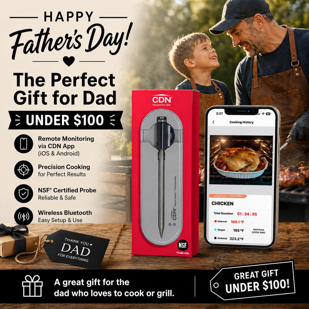 CDN Smart Probe Bluetooth Meat Thermometer | Perfect Father’s Day Gift Under $100 | Wireless Digital Thermometer | NSF Certified Probe | App Monitoring (iOS & Android) | BBQ, Grill, Smoker | STP212