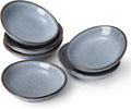 famiware Ceramic Soy Sauce Dish, 2.1oz Dipping Bowl Set of 6, Blue