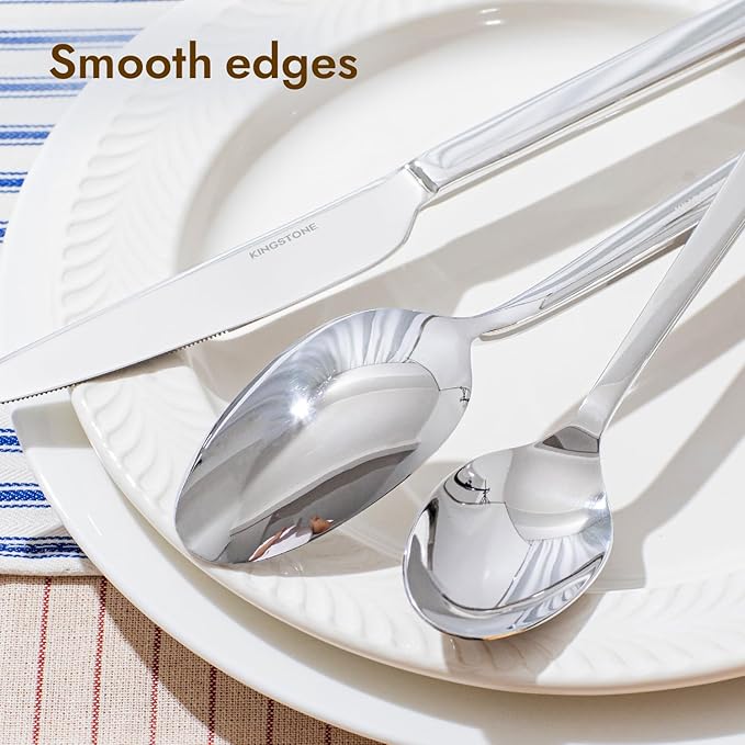 Silverware Set for 6, 30 Piece Flatware Set, Stainless Steel