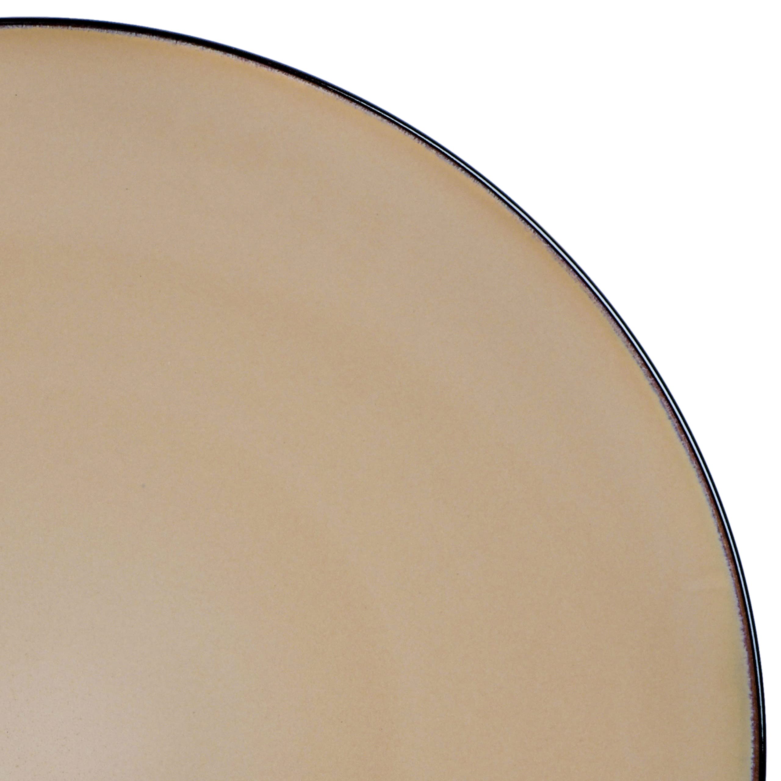 Gibson Elite Soho Lounge 16-Piece Round Reactive Glaze Stoneware Dinnerware Set, Service for 4 – Taupe Plates and Bowls