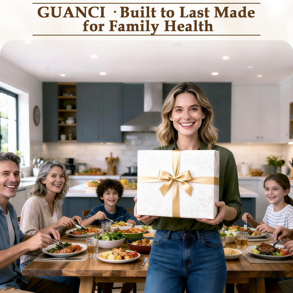 GUANCI Stainless Steel Cutting Board for Kitchen, Non Toxic 2-in-1 Double Sided Design, 304 Food Grade Stainless Steel & Wheat Straw PP, Durable Chopping Board for Meat & Vegetables, 14×9.6 Inch