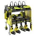 CCCEI Wall Mount Modular Tool Charging Organizer, Green, 2 Pack, 3 Tier.
