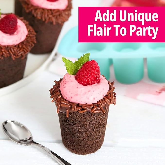 Silicone Shot Glass Mold 8 Cavity, Valentine Day Easter Chocolate Candy