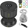YK Siguoril Electric Mason Jar Vacuum Sealer, Auto Stop Mason Jar Vacuum Sealer Kit for Wide Mouth and Regular Mouth canning lids with Food Storage Labels for Freshness and Preservation