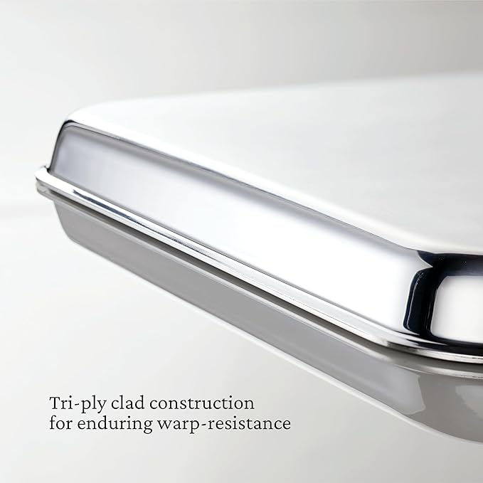 Hestan Provisions OvenBond – 5-Piece Tri-ply Stainless Steel Ovenware Baking Sheet Set