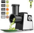 FYONIO Electric Cheese Grater, 5 in 1 Salad Maker with Stainless Steel Blades, 250W Electric Food Slicer & Shredder, Electric Salad Machine for Cheeses, Fruits, Potatoes, Carrots